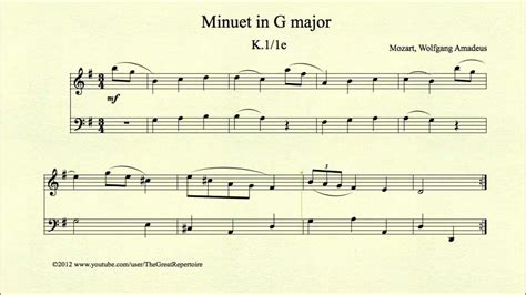 Mozart Minuet In G Major K E Youtube