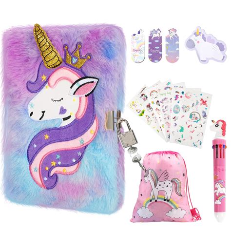 Tcjj Diario De Unicornio Para Ni As Con Cerradura Y Llaves Diario De