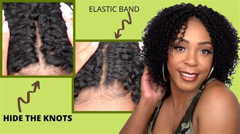 Hide The Knots Elastic Band Using Human Hair Crochet Braid Pre