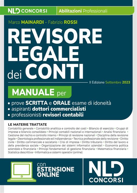 Revisore Legale Dei Conti Manuale Per La Prova Scritta E Orale