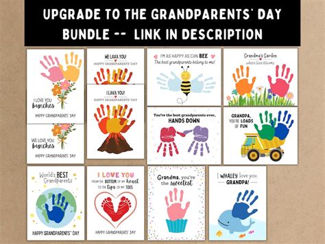 Grandparents Day Handprint Craft I Love You Bunches Printable DIY