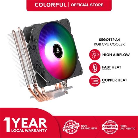 Segotep A4 Copper Heat Pipe RGB Lighting CPU Cooler Lazada PH