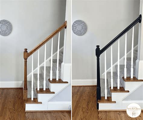 Diy Upgrade How To Paint Your Banister Black Arts And Classy