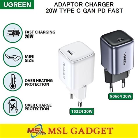 Jual Ugreen Charger Iphone W Type C Gan Nexode Pd Fast Charging