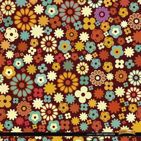 Lots Of Colorful Flowers Pattern Vector Download