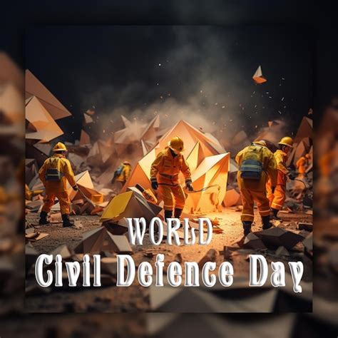 Premium Psd World Civil Defence Day