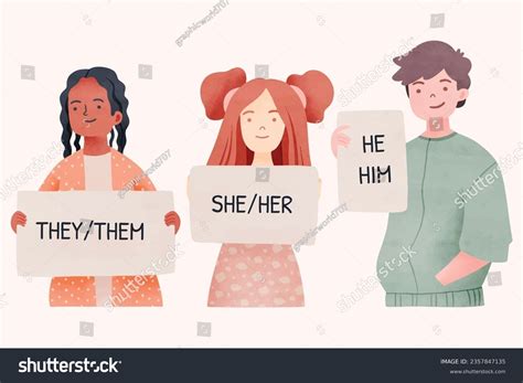 Gender Pronouns Background Text With Gender Royalty Free Stock Vector 2357847135