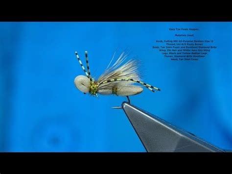 Tying An Easy Tye Foam Hopper Cricket With Davie Mcphail Youtube