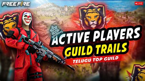 Telugu Guild Trails 1 Vs 2 FreeFire Telugu FF Live Nikithff