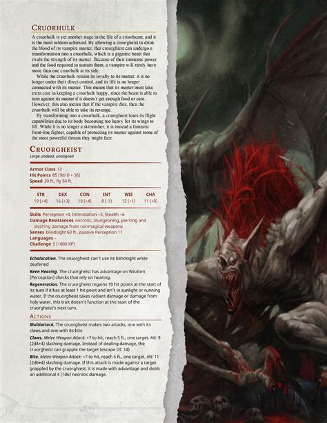 Dnd 5e Homebrew — Dark Arts Players Companion Monsters Part 1 By