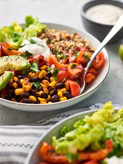 Mexican Buddha Bowl With Fajita Veg Vegan Recipes Forkful Of Plants