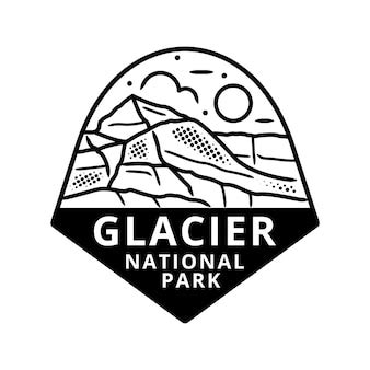 Premium Vector | Glacier national park sticker