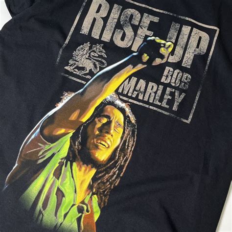 Zion Rootswear Bob Marley Rise Up T Shirts Black ザイオンルーツウェア ライズアップ T