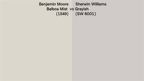 Benjamin Moore Balboa Mist Vs Sherwin Williams Grayish Sw