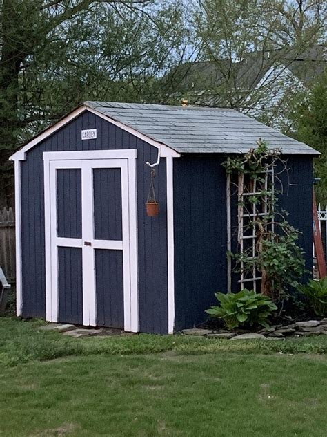 Painted Shed Transformation - The Honeycomb Home | Painted shed, Shed paint colours, Outdoor sheds