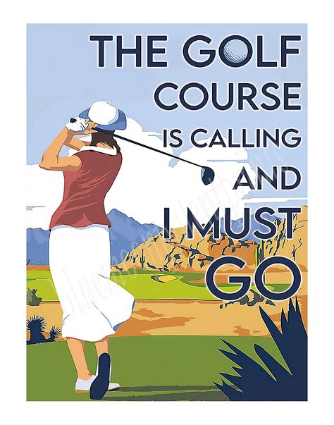 The Golf Course Is Calling And I Must Go Poster Print Golf Pro Shop