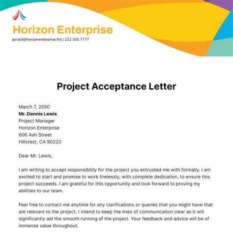 Free Acceptance Letter Templates Editable And Printable