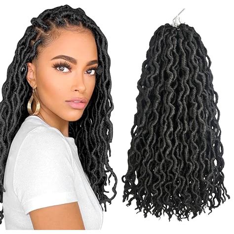 Buy 8Packs Lot Nu Faux Locs Crochet Hair 18 Inches Natural Black