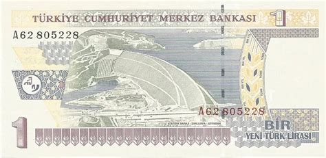 1 Yeni Turk Lirasi 2005 Turkey BanknoteDB