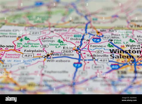 Elkin north carolina map hi-res stock photography and images - Alamy