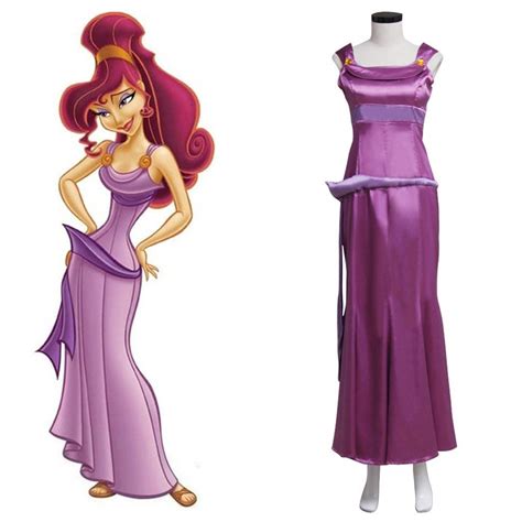 Hercules Megara Cosplay Costume Meg Womens Purple Party Dress Custom