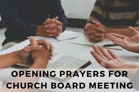 15 Opening Prayers For Church Board Meeting Strength In Prayer