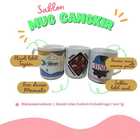 Jual Mug Custom Mug Souvenir Sablon Mug Custom Foto Shopee Indonesia