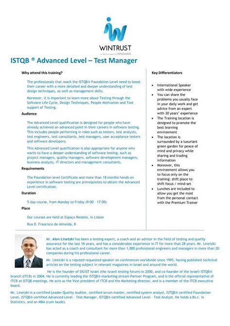 PDF ISTQB Advanced Level Test Manager ISTQB Advanced Level