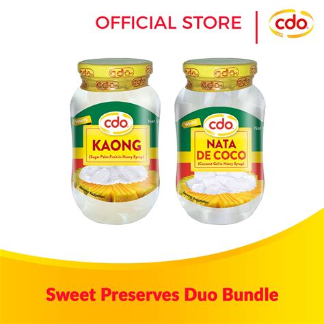 Cdo Sweet Preserves Duo Bundle Kaong White 340g Nata De Coco White