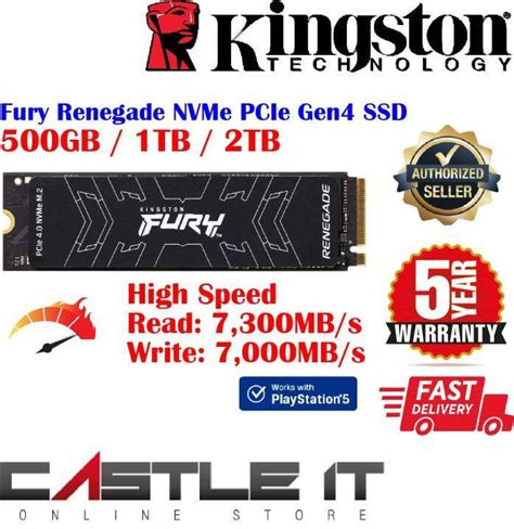 Kingston Fury Renegade NVMe M 2 PCIe Gen4 SSD 500GB 1TB 2TB SFYRS 500G