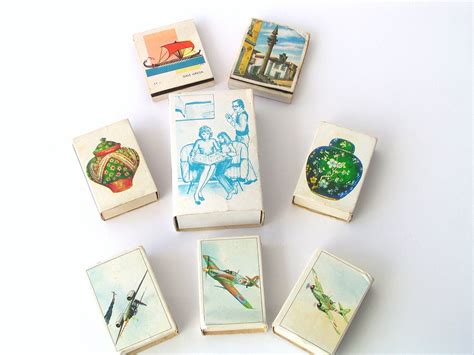 Collection of 8 Vintage Matchboxes from the 1970's