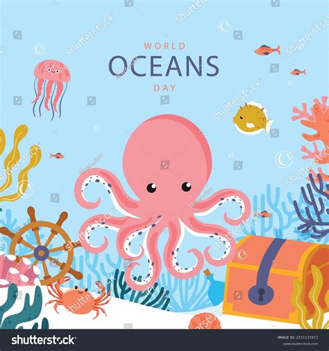 Lets Save Our Oceans World Oceans Stock Vector Royalty Free