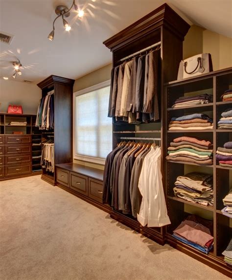 Custom Dark Brown Walk In Closet Traditional Closet New York By