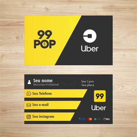 Cart O De Visita Para Uber E Pop Personalizado Ideup Marketing