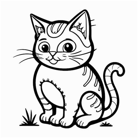 Images de Chat Dessin Noir Blanc – Téléchargement gratuit sur Freepik