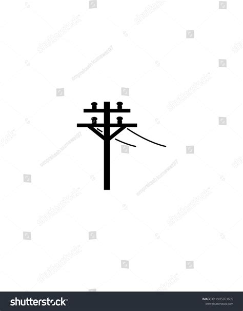 Electric Pole Iconvector Best Flat Icon Stock Vector (Royalty Free ...