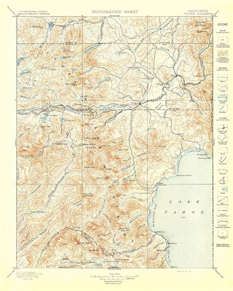 Truckee, CA USGS Topographic Map 1895 - Etsy