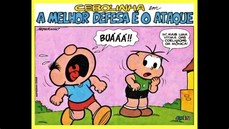 Cebolinha em A melhor defesa é o Ataque gibis Quadrinhos Turma da