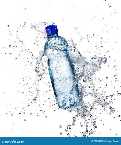 Fresh Water Splashing Out Of Bottle Stock Photos Image 23054553