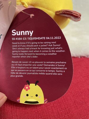 Squishmallows Sunny Bumble Bee 2023 Valentine S Day Plush Toy New With Tags 4610295271