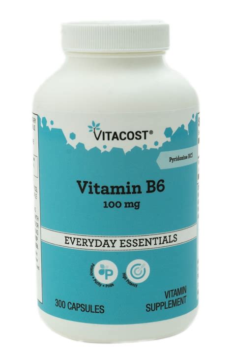 Vitacost Vitamin B 6 100 Mg 300 Capsules Vitacost