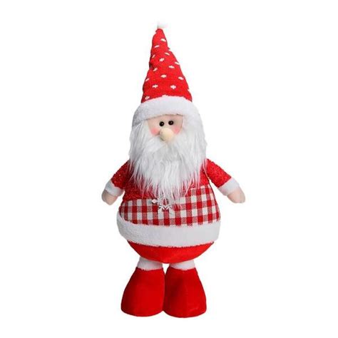 Boneco De Natal Papai Noel Xadrez 38cm Casambiente Leroy Merlin