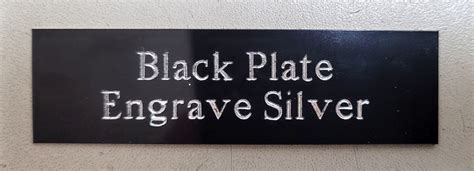 Black Plate With Silver Engraving Individual Plates For Fantasy