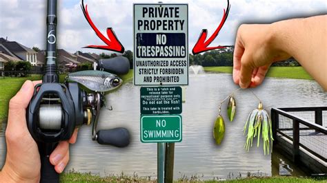 Fishing Private Neighborhood Pond For Big Bass Youtube