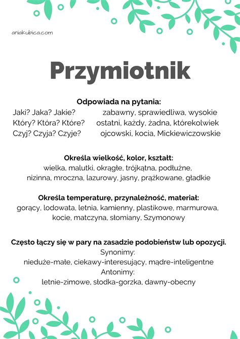 Przymiotnik od podstaw Język polski