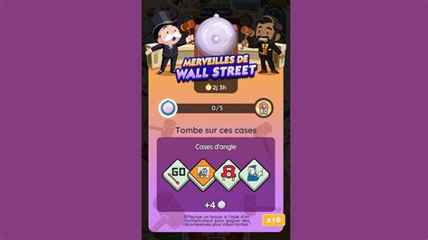 Merveilles de Wall Street Monopoly GO paliers récompenses et durée