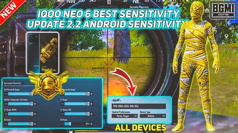 Iqoo Neo Best Sensitivity Code Control Setting Pubg Mobile Bgmi