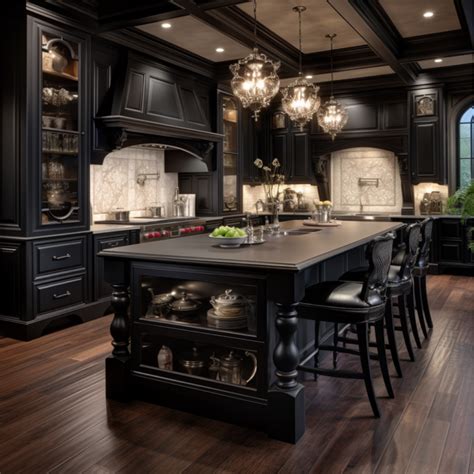 Luxury Black Kitchen Cabinets | Modern Black Kitchen Cabinets