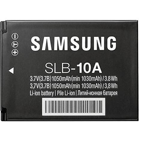 Samsung SLB 10A 3 7V 1030mAh Lithium Ion Battery EA SLB10A US