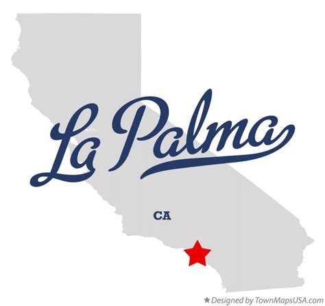 Map of La Palma, CA, California